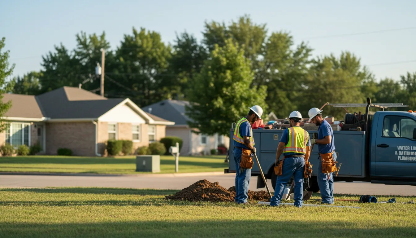 Residential water line and bathroom plumbing service in Langtry, TX